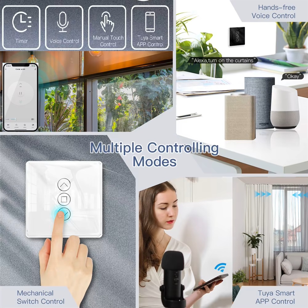 KBA WiFi Glass Touch Switch for Roller Shutter/Blinds (Alexa-Google Home) - Image 3