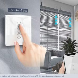 KBA WiFi Glass Touch Switch for Roller Shutter/Blinds (Alexa-Google Home)