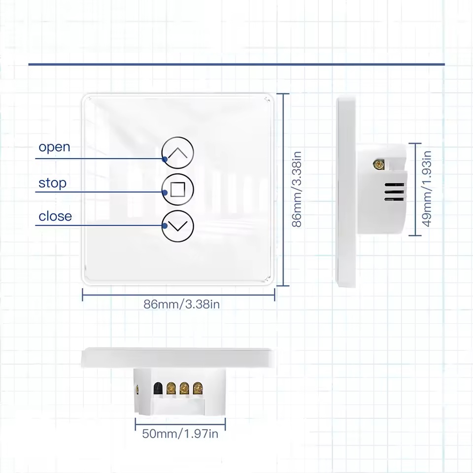KBA WiFi Glass Touch Switch for Roller Shutter/Blinds (Alexa-Google Home) - Image 4